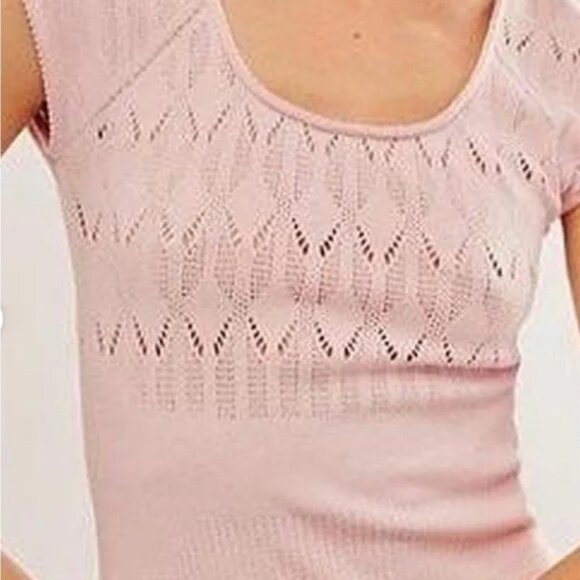 048 Free People Robin Seamless Midi Dress Petal Pink NWOT Size M/L - Picture 3 of 10